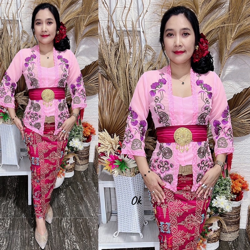 kebaya jadi bordir motif versace