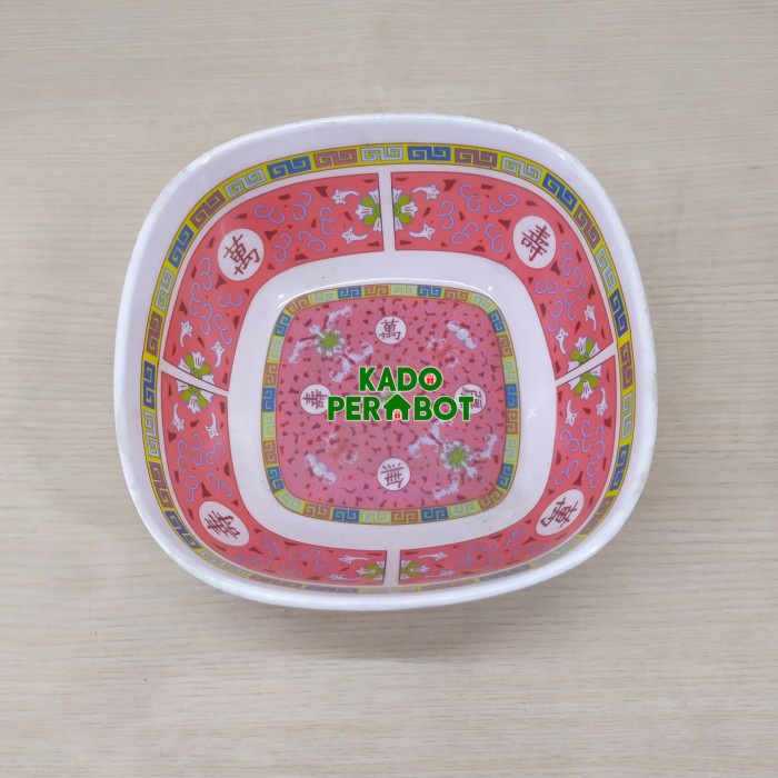 mangkok segi meishing melamine 9077 - mangkok segi motif china