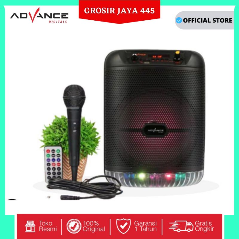 speaker advance bluetooth music &amp; karaoke s-60 8inch / s60 8&quot; free mic