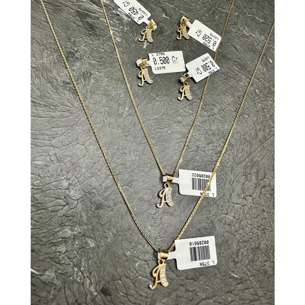 New Liontin huruf A kadar 375%(8k)