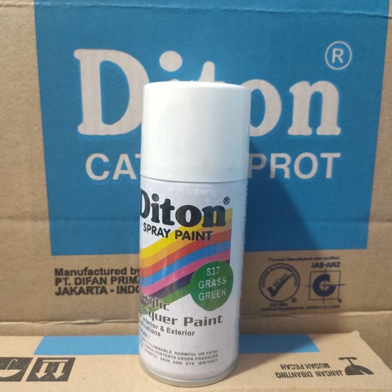 Pilok Cat Diton Grass Green 837 Primer Grey Epoxy 8020 Clear 8540 Paketan Hijau Rumput 3 pcs 150cc Pilox Cat Semprot Diton Spray Paint