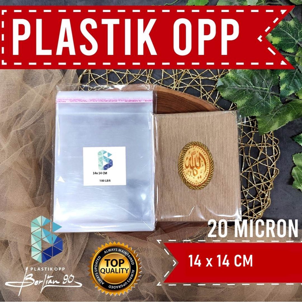 

Plastik OPP 14 X 14 CM 18 MIC 100LBR Lem Atau Seal Termurah