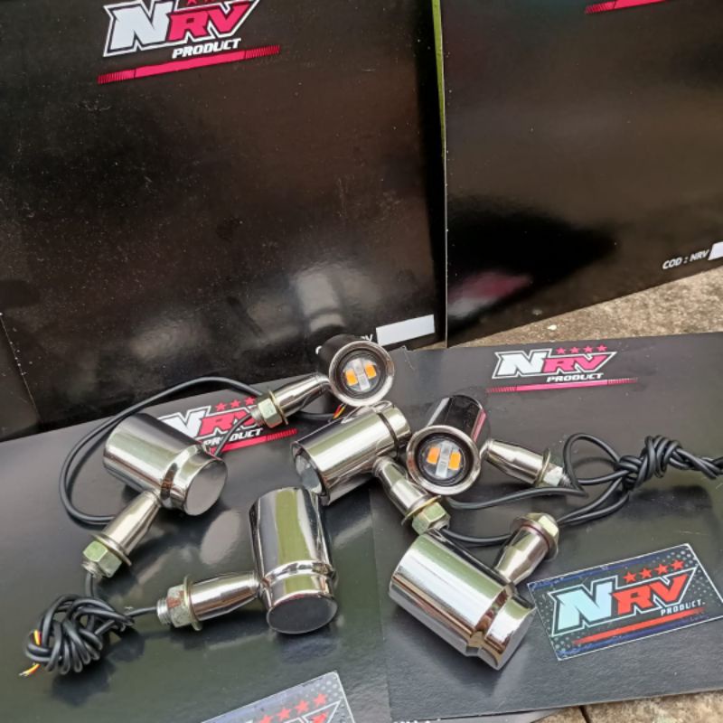 sein sen led model stenlis terbaru reteng cnc sein cnc palu 2 warna kuning dan biru cb gl mp tiger c