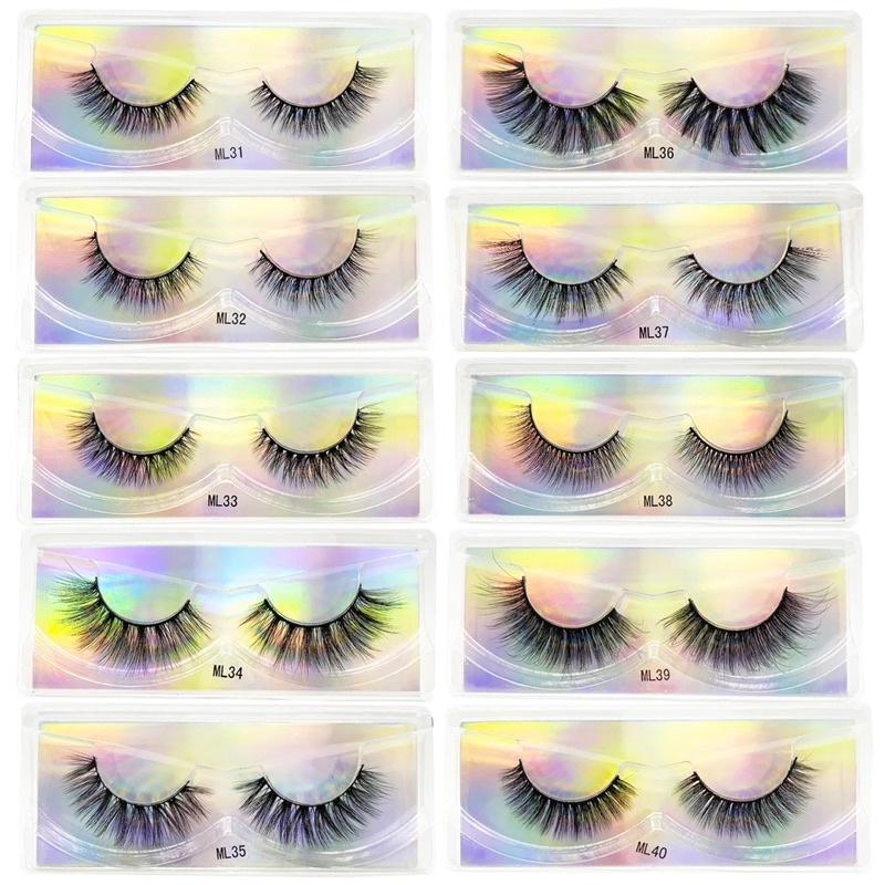 1 Pair Faux Mink Eyelashes Handmade Makeup Beauty Cross Soft Natural Long False Eyelashes 3D Eyelash Extension Makeup