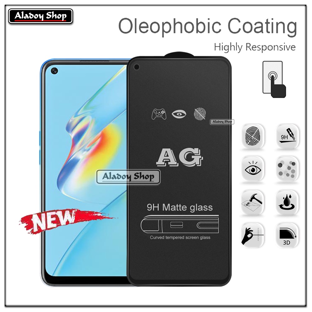 Oppo A54 4G PAKET 2IN1 Tempered Glass Matte Anti Glare Full Layar dan Tempered Glass Kamera