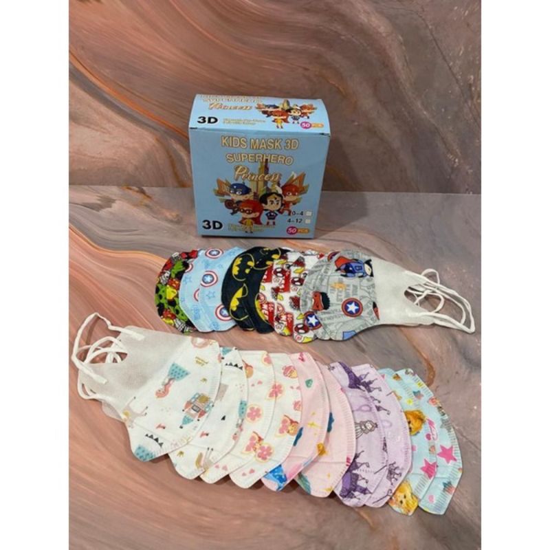 DUCKBILL Y&B CARE KIDS KARAKTER 4PLY isi 10pcs / KN95 KIDS Y&B CARE MOTIF KARAKTER isi 10 pcs # shop