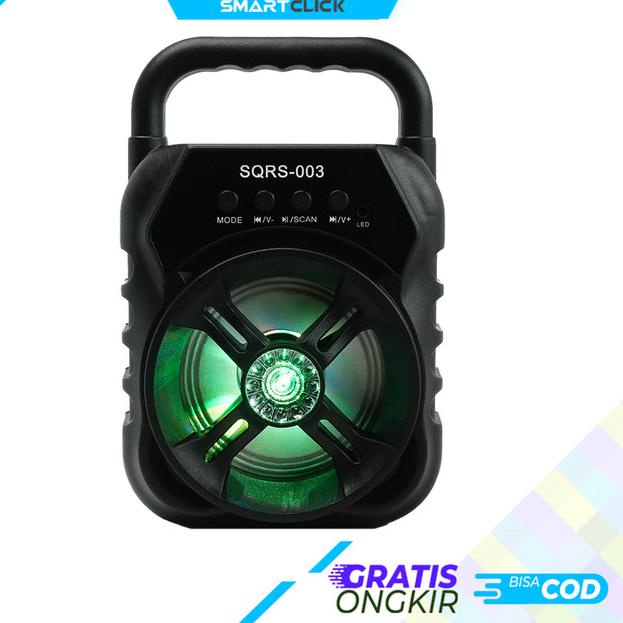 SPEAKER BLUETOOTH SUPER BASS 3 INCH FREE MIC KARAOKE FM SQRS 003