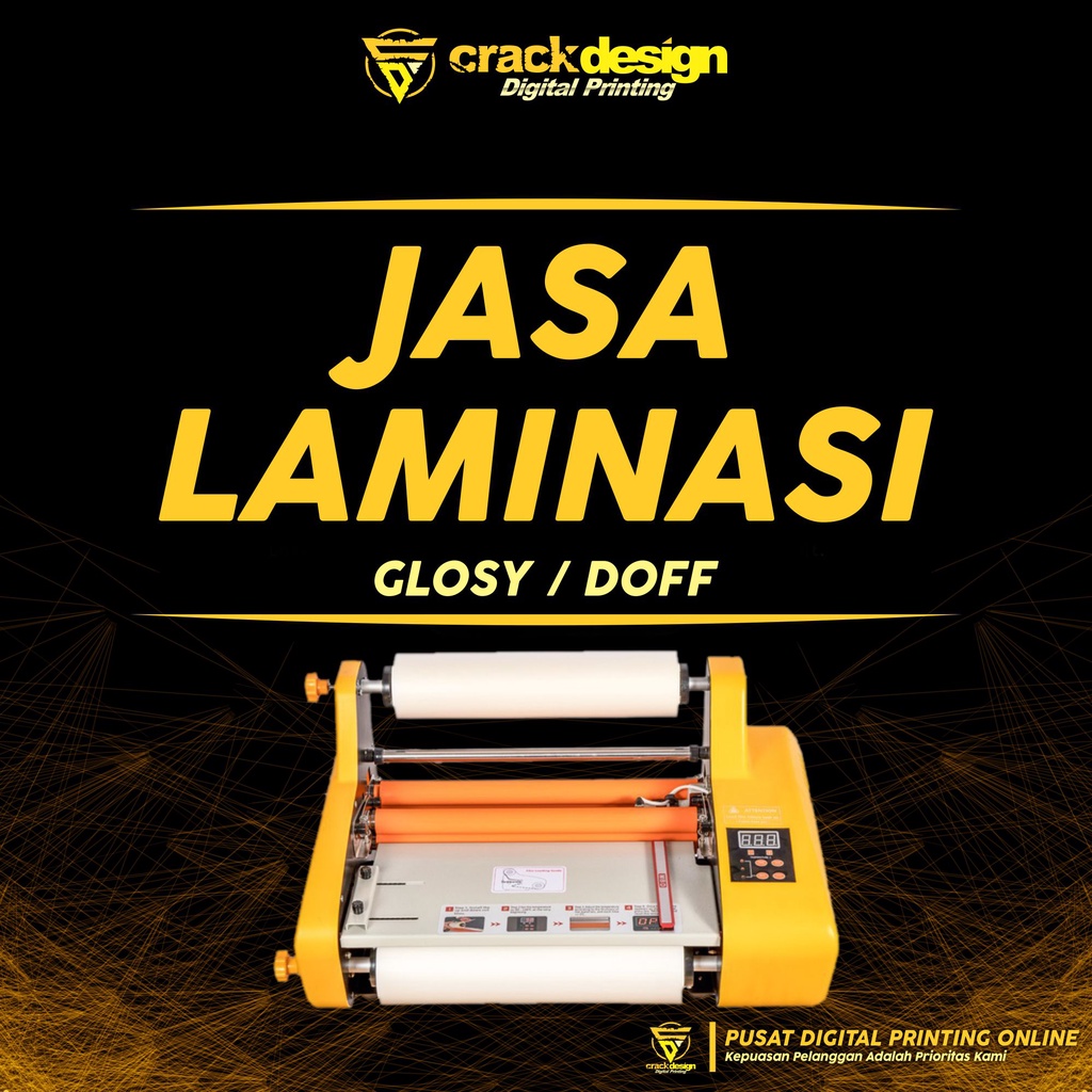 

JASA LAMINASI A3+ GLOSSY / DOFF MURAH CRACKDESIGN