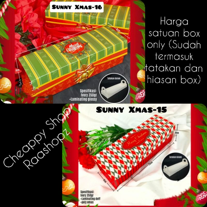 

24pcs Christmas Box Natal 25x8 x8cm Box Natal Cake Roll Box Natal Bolu Gulung Box Natal Lapis Legit