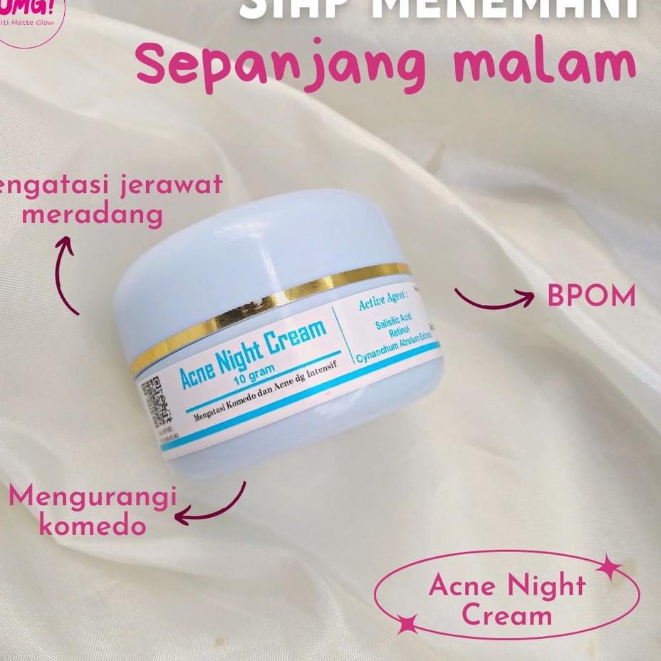 ㅸ UMG Ulti Matte Glow (10gr) night cream acne or cream malam jerawat (for acne skin) や