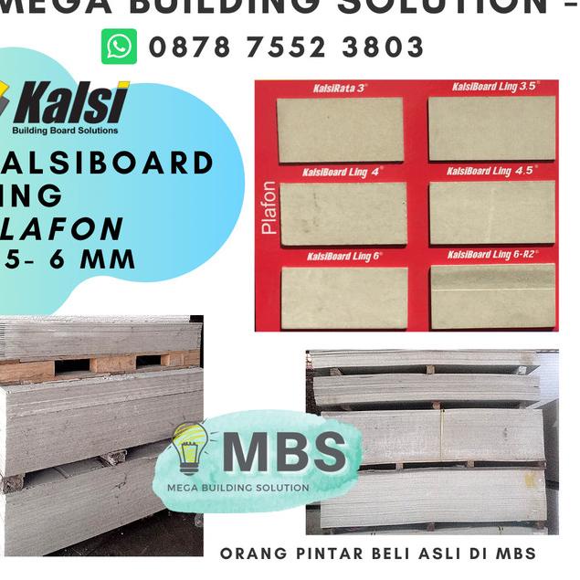 Kalsiboard Ling 4mmx1200x2400 / Kalsiboard Plafon - EKONOMIS & CEPAT