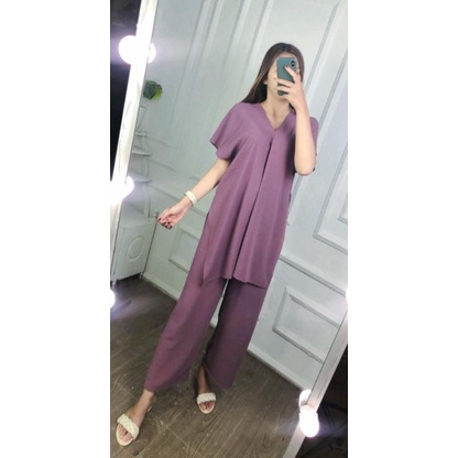 NEW SET NAGITA CRINGKLE TERLARIS SETLONG BLOUSE KEKINIAN