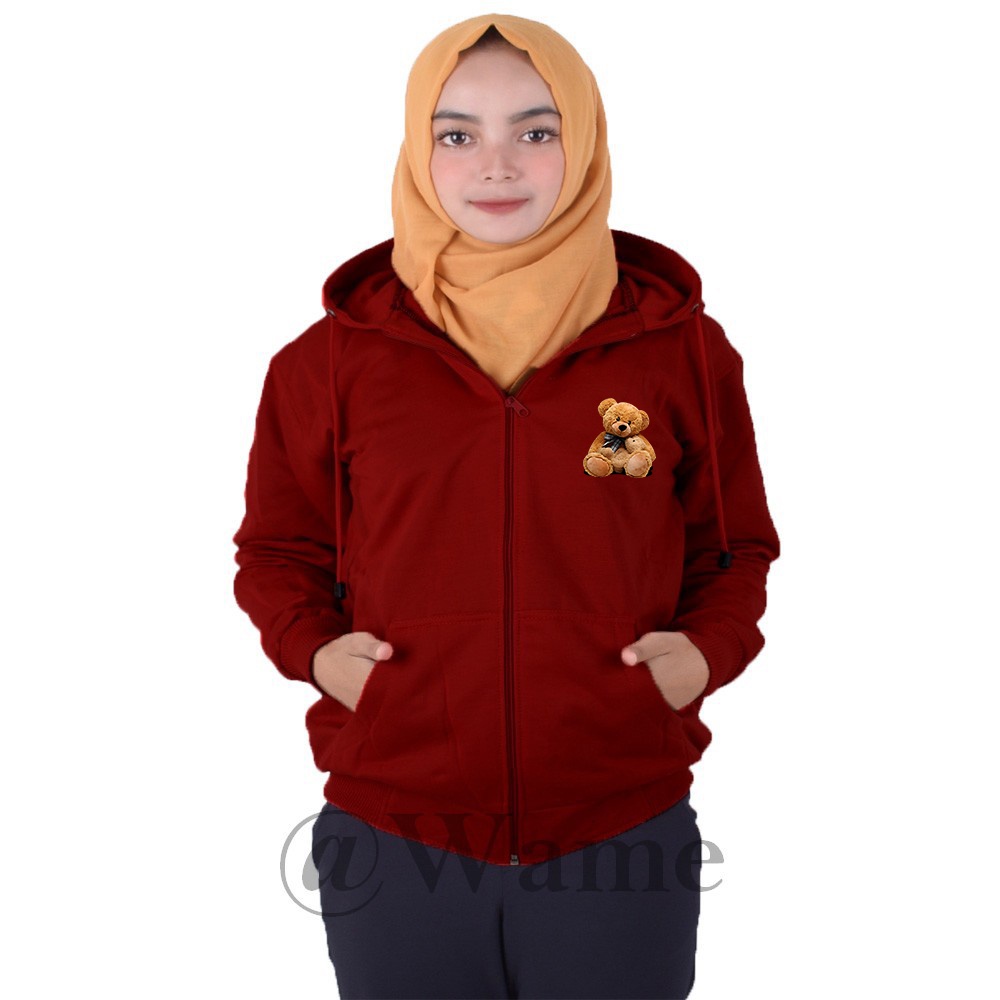 GSC - Sweater Bomber Basic Motif BEAR / Jaket bomber unisex