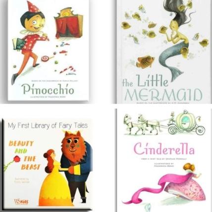 SALE CLASSIC FAIRY TALES - PINOCCHIO - LITTLE MERMAID - CINDERELLA - BEAUTY AND THE BEAST - RED RIDI