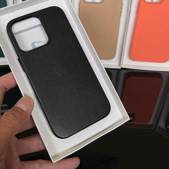 Leather Case iPhone 13 13 Pro 13 Pro Max 12 Pro Max With Magsafe - Black, iP 12 Pro Max