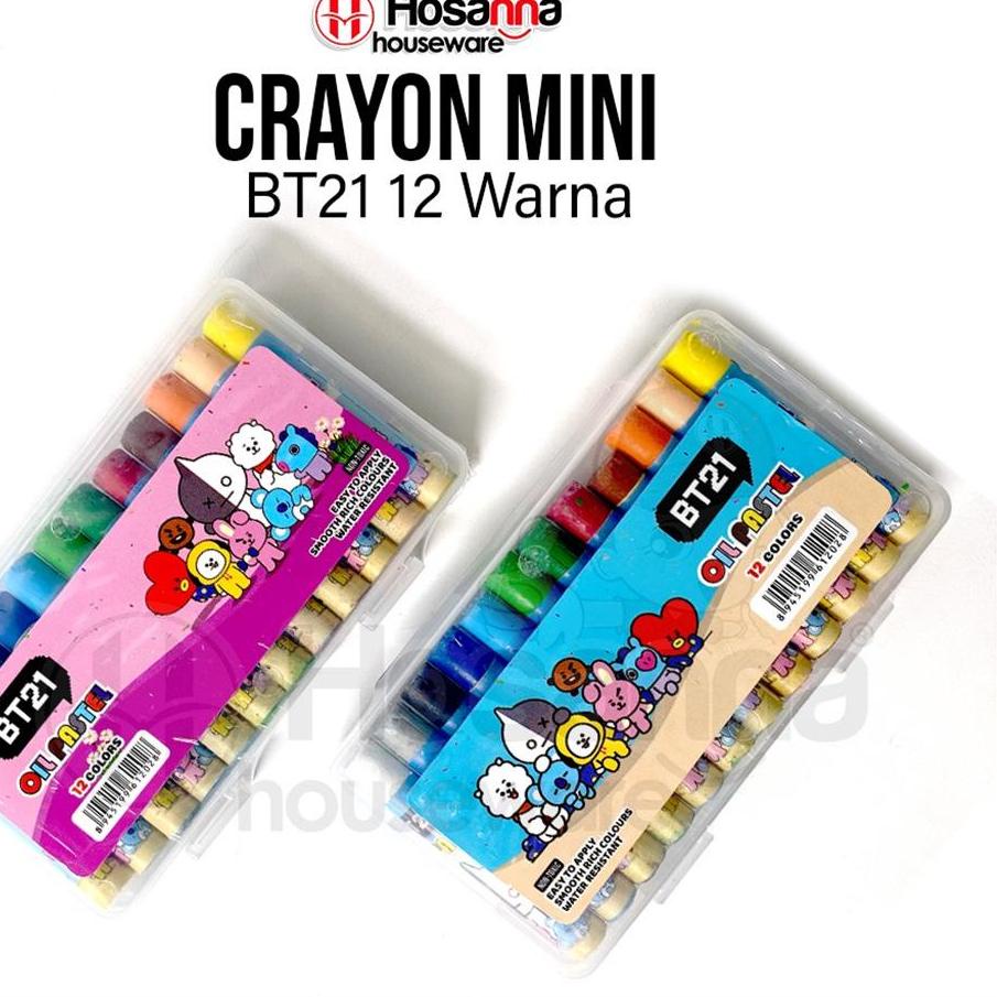

⇂ Crayon Pastel Fancy BT21 12 Warna / Oil Pastel Mini ヮ