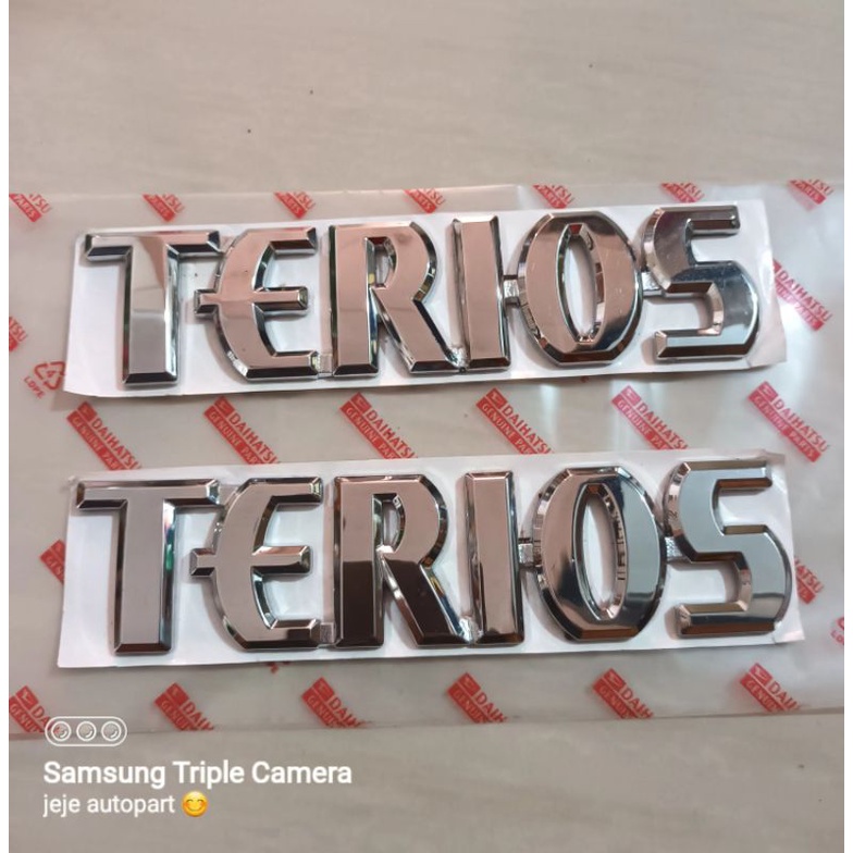 emblem tulisan bagasi TERIOS original asli