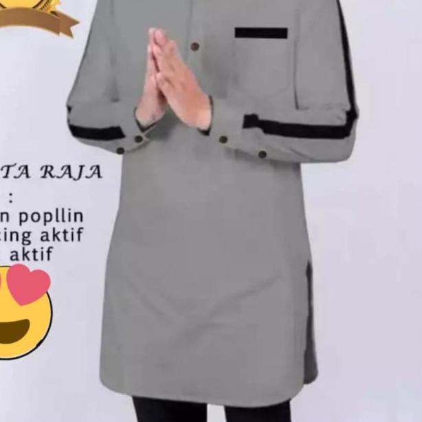 BAJU MUSLIM PRIA KOKO RAJA KEMEJA KOKO PRIA KOKO QURTA PAKISTAN - Putih, XXL