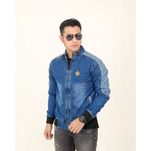 TURUN HARGA ! JAKET JEANS PRIA SLETING ROCAFELA - JAKET PRIA DENIM - BISA BAYAR DI TEMPAT/COD