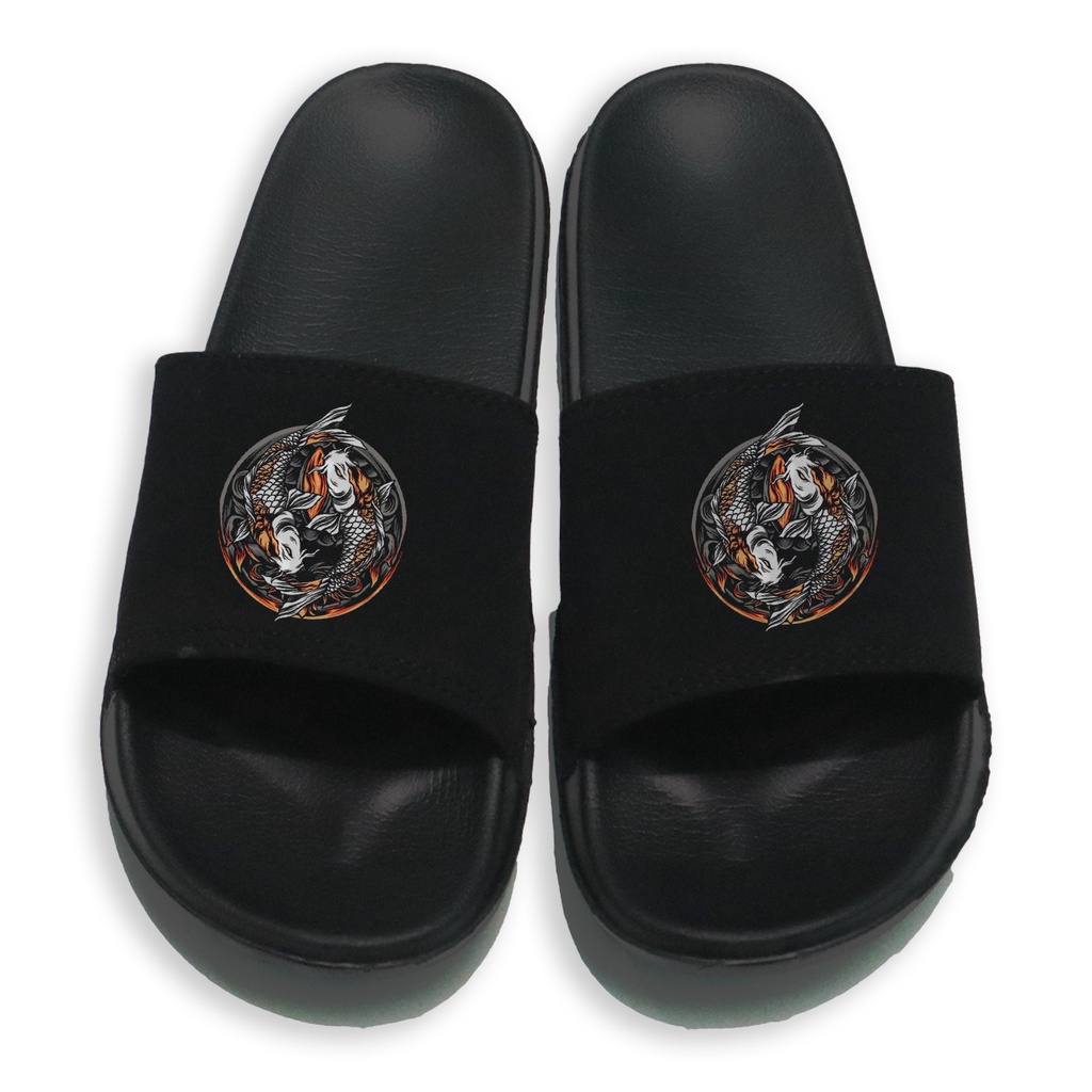 Sandal Slop Pria / wanita YIN - YANG |  Sandal Slide Slip-On | Slippers