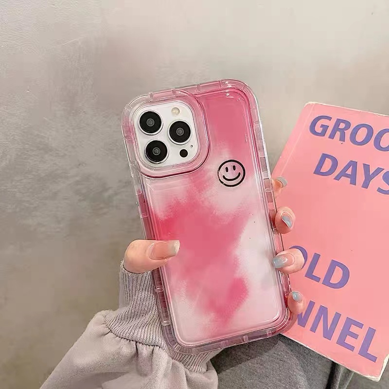 Soft Case Silikon TPU Transparan Motif Smile Untuk IPhone 14 13 12 11 Pro XS Max X XR 6 6S 7 8 Plus