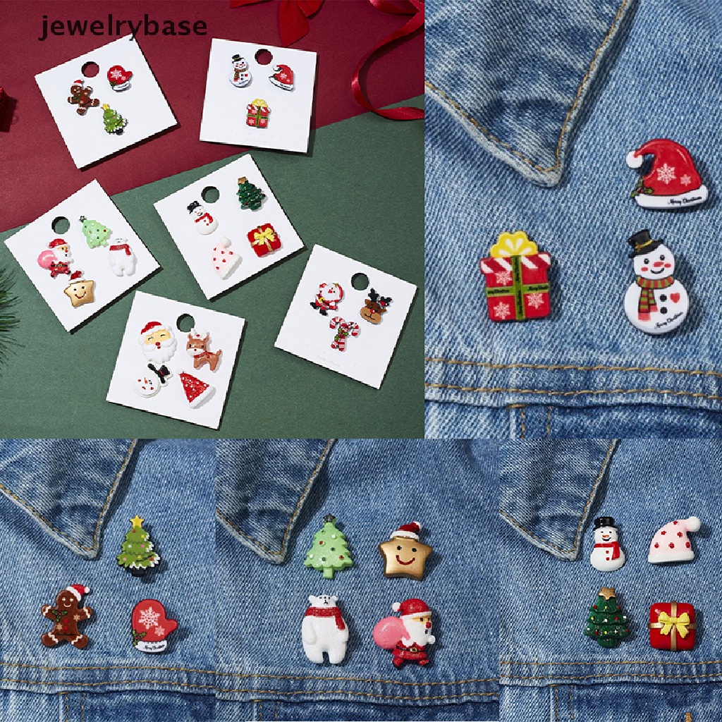 Bros Pin Desain Santa Claus Elk Snowman Untuk Wanita