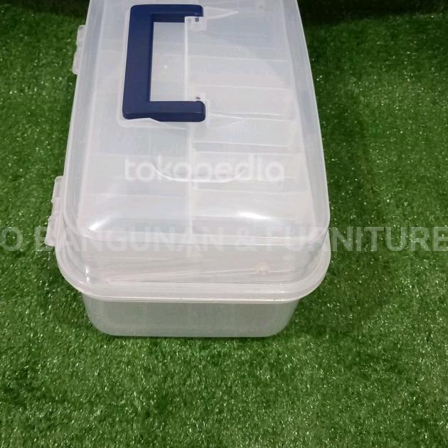 Tool box bertingkat plastik transparan