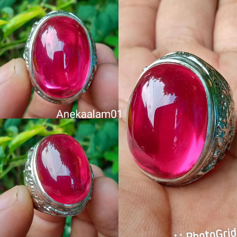 Batu Merah siam Bangkok Natural Size Medium top Quality istimewa