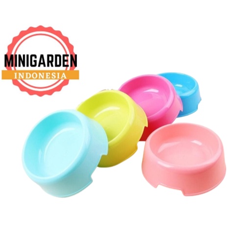 TEMPAT MAKAN MINUM ANJING plastic pet bowl mangkok tempat minum hewan kucing single bowl