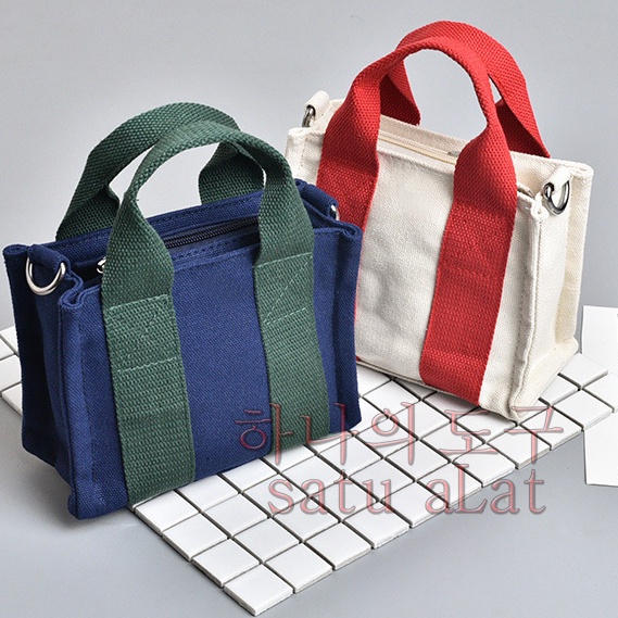 SATU ALAT Tas Selempang MIKASHA 100% Canvas Premium Tebal Tas Kanvas