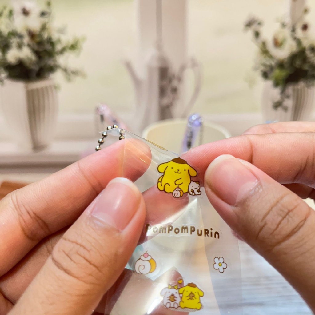 PULPEN GANTUNGAN SANRIO STIKER AKRILIK SUPER UNIK CUTE HARGA TERMURAH READY 4 VARIANT WARNA PEN GEL SANRIO KUROMI PURIN IMUT TINTA HITAM BEST QUALITY ONLY