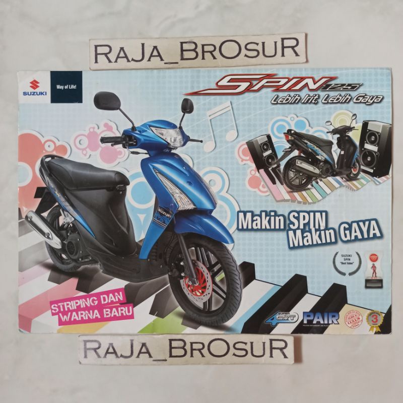 Poster brosur katalog flyer Suzuki Spin/Spin125/Spin 125 SR 2010
