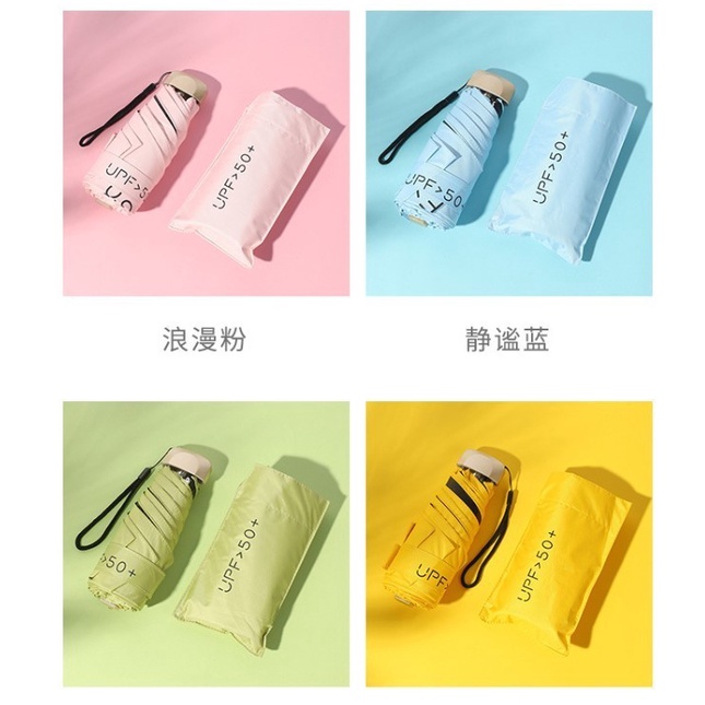Umbrella Payung Lipat Mini Anti Uv Upf 50 Payung Anti Uv Payung Hujan