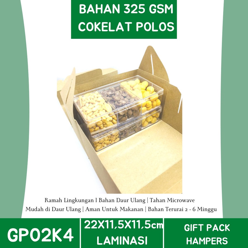 Gift Pack Handle Box Hampers Box Kue Kering (GP2K4-22X11.5X11.4 Cm)
