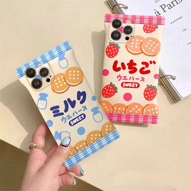 Case TPU Motif Biskuit Strawberry Untuk Samsung A04s A13 A23 A12 A22 A03 A32 A03s A50 A50s A30s A51 A31 A02s A21s A10S A20 A52s M12