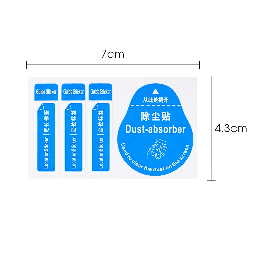 1 Pc Stiker Kertas Pembersih Debu Layar Ponsel 3 In 1 Warna Biru