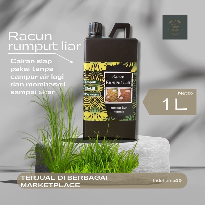 PEMBASMI RUMPUT LIAR,ILALANG  SAMPAI AKAR AKARNYA SIAP PAKAI KEMASAN 1 LITER