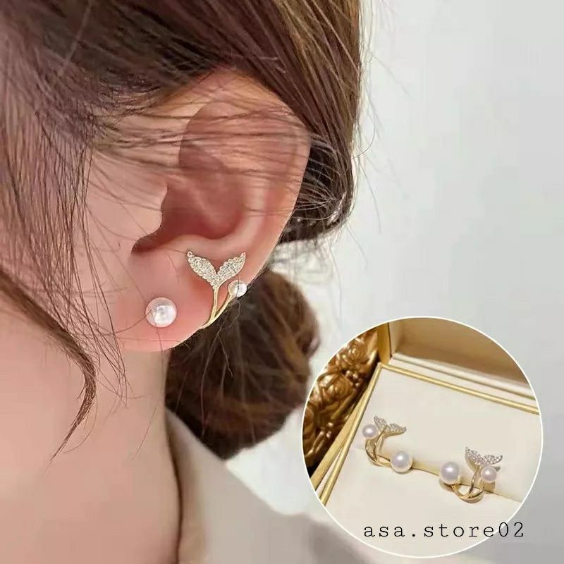 Anting Wanita Tusuk Gantung MUTIARA SIMPLE//Anting Gadis Korea Flash Sale