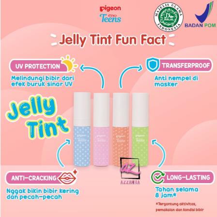 * NCC * Pigeon Teens Jelly Tint For Lip And Cheek Liptint Kosmetik Bibir
