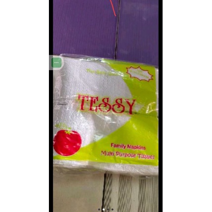 TISU SENDOK TESSY  PUTIH BELAH TENGAH , 6 PCS