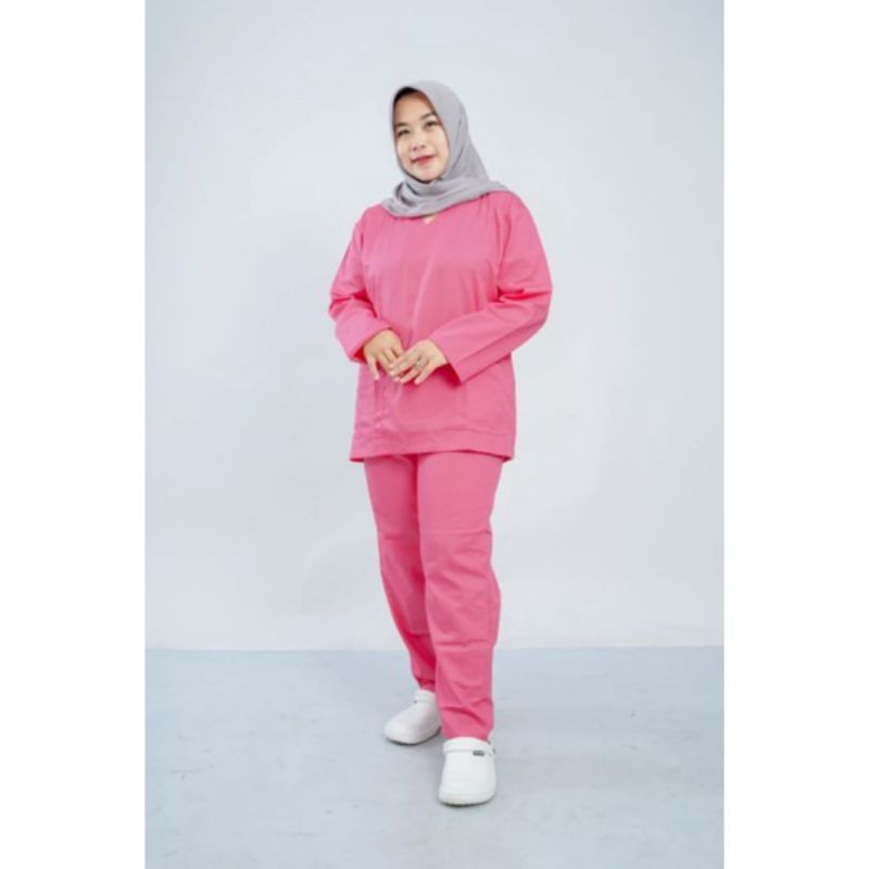 Ready Stok Baju OK/Baju Jaga/Baju Perawat/Baju Ok American Drill