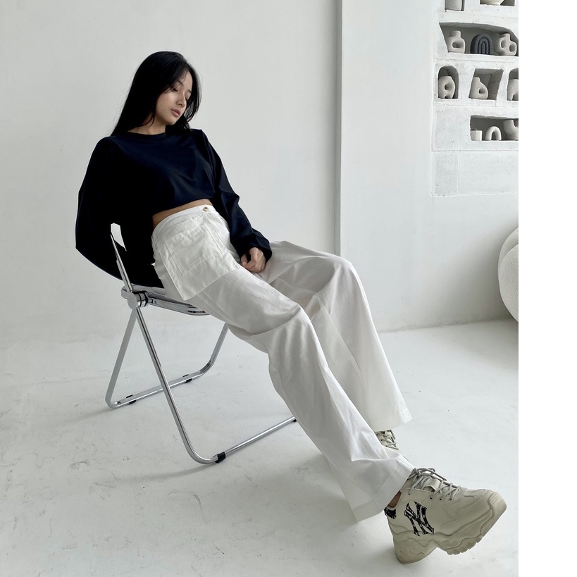 Peach Poppy GISELLE Big Pockets Premium Culottes Pants - Celana Panjang Kulot Wanita Katun Premium