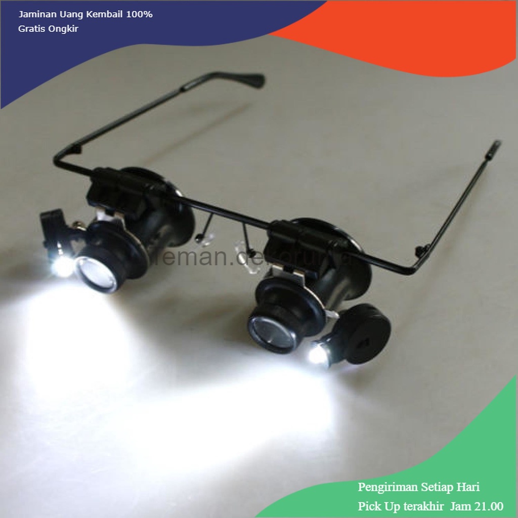 TD-PR2 Gorelax Kacamata Pembesar Reparasi Jam Perhiasan 20x Magnifier - 9892A