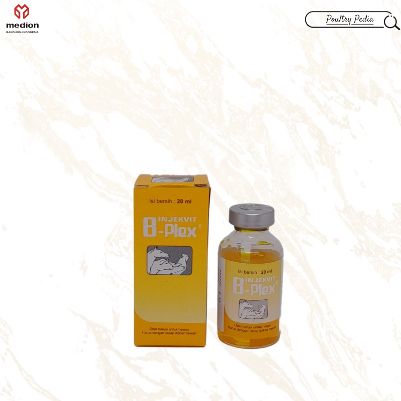 Vitamin B Kompleks Injeksi 20 ml MEDION- Meningkatkan Produktifitas dan Sistem Kekebalan Tubuh Hewan