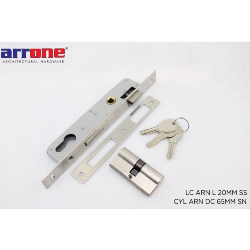 Body swing 20 mm + silinder kunci pintu alumunium body swing pintu alumunium SUS 304 LOCKCASE SWING SUS 304 body lidah lebar 3,4 cm kunci pintu rmh stanlis kunci