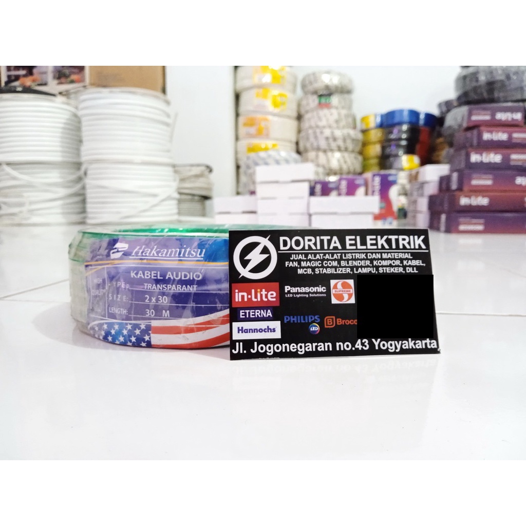 KABEL LISTRIK AUDIO HAKAMITSU 2x30 per METER