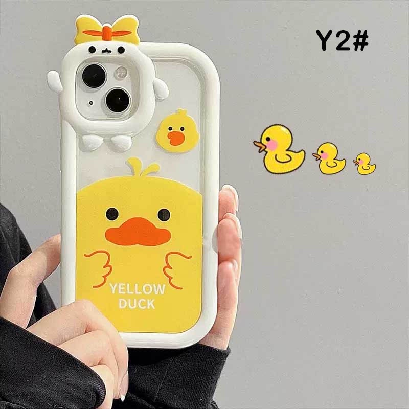 Case Desain Kartun Monster Bebek Kuning Untuk VIVO V27E Y02 Y16 Y22 Y35 Y22S Y33S Y21T Y21S Y33S Y11 Y12 Y15 Y17 Y12S Y12A Y15S Y15A Y20S Y25 Y30 Y25 Y19 Y50I Y25