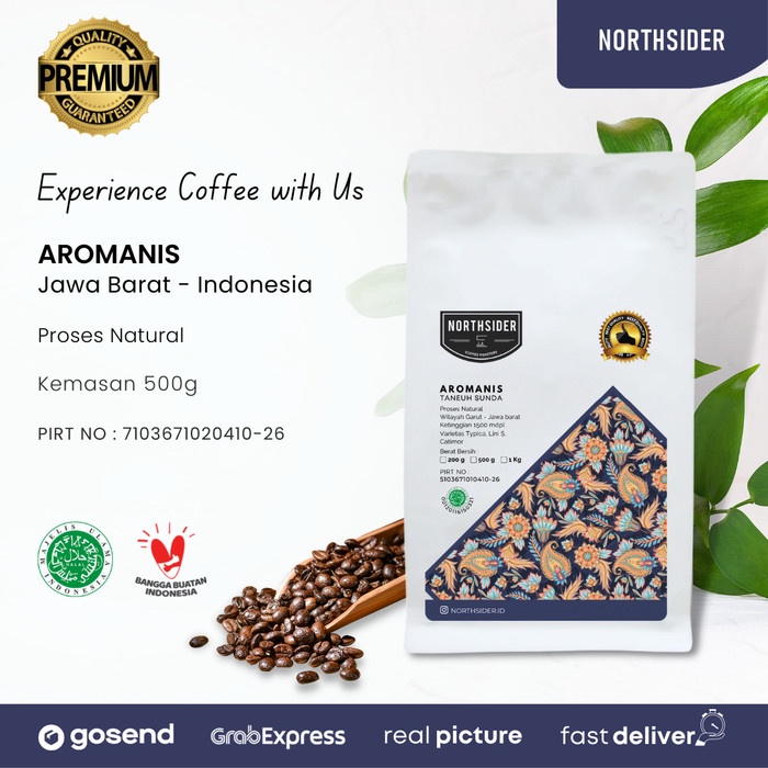 

Sale KOPI BIJI ARABIKA AROMANIS NATURAL - 500GR NORTHSIDER COFFEE /KOPI RUBE/KOPI SLB/KOPI KAPAL