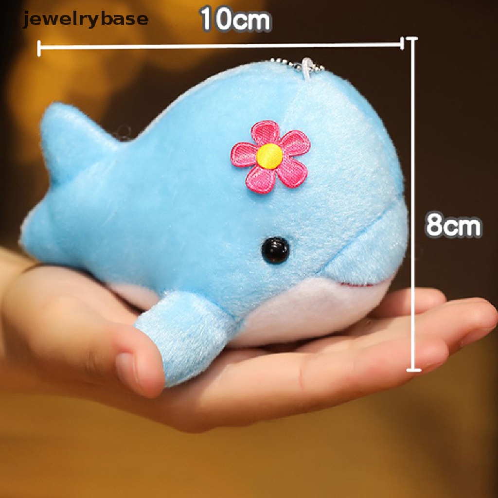 1 Pc Gantungan Kunci Bentuk Hewan Lumba-Lumba Bahan Plush Ukuran 12CM Untuk Dekorasi Tas