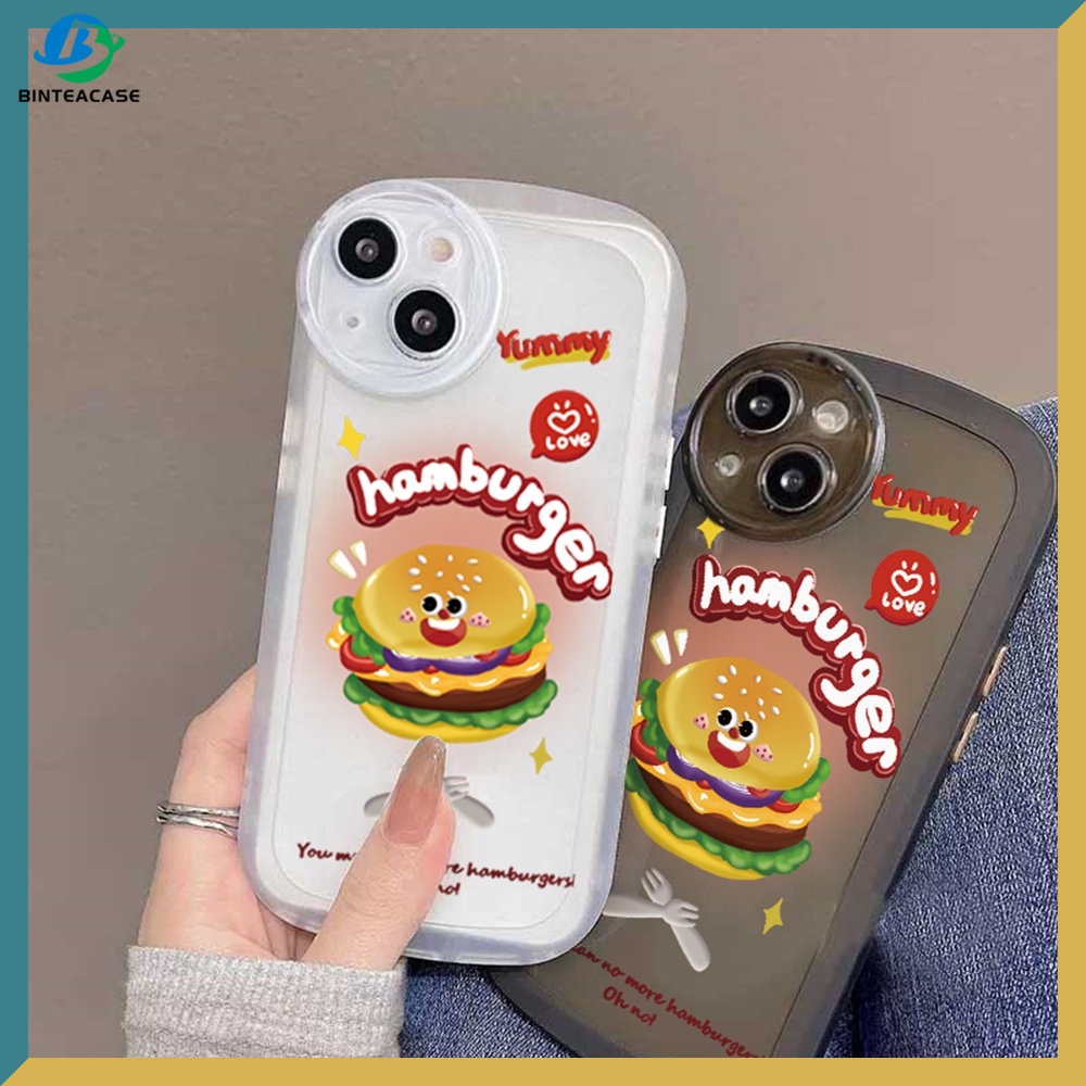 Casing TPU Realme 5 5i 6i C3 C35 C21Y C25Y C21 RealmeC11 2021 C25 C15 C12 C2 Motif Hamburger